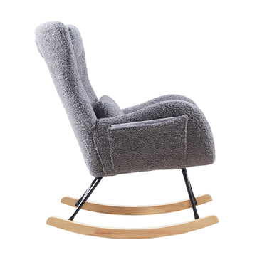 Modern Rocking Chair With High Backrest